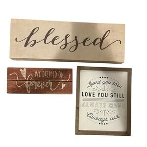 Wall Decor - Set of 3 Signs